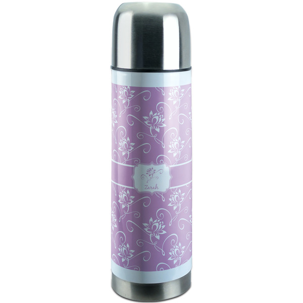 Custom Lotus Flowers Stainless Steel Thermos (Personalized)