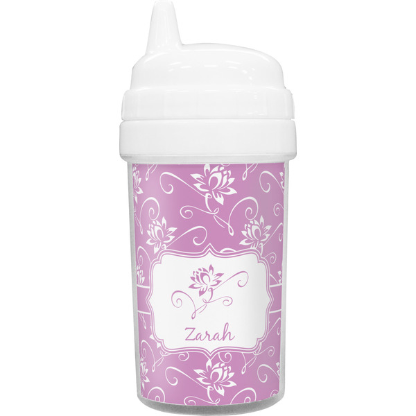 Custom Lotus Flowers Toddler Sippy Cup (Personalized)