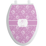 Lotus Flowers Toilet Seat Decal - Elongated (Personalized)