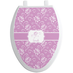 Lotus Flowers Toilet Seat Decal - Elongated (Personalized)