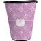 Lotus Flowers Waste Basket - Single Sided (Black) (Personalized)