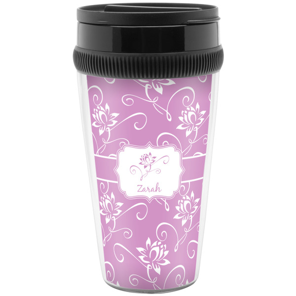 Custom Lotus Flowers Acrylic Travel Mug without Handle (Personalized)