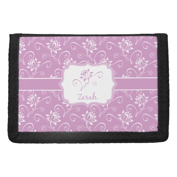 Custom Lotus Flowers Trifold Wallet (Personalized)