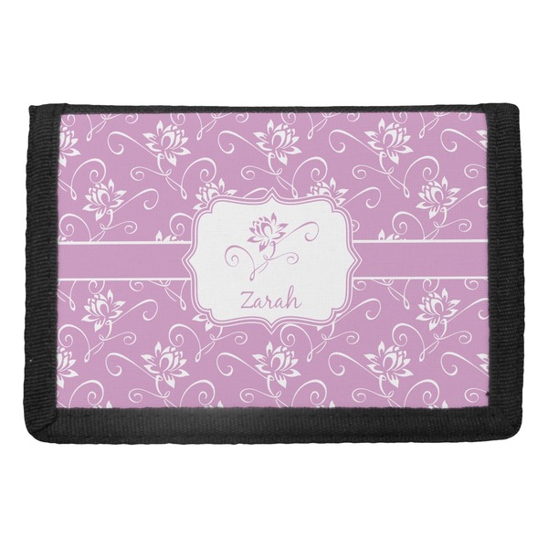 Custom Lotus Flowers Trifold Wallet (Personalized)