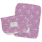 Lotus Flowers Two Rectangle Burp Cloths - Open & Folded