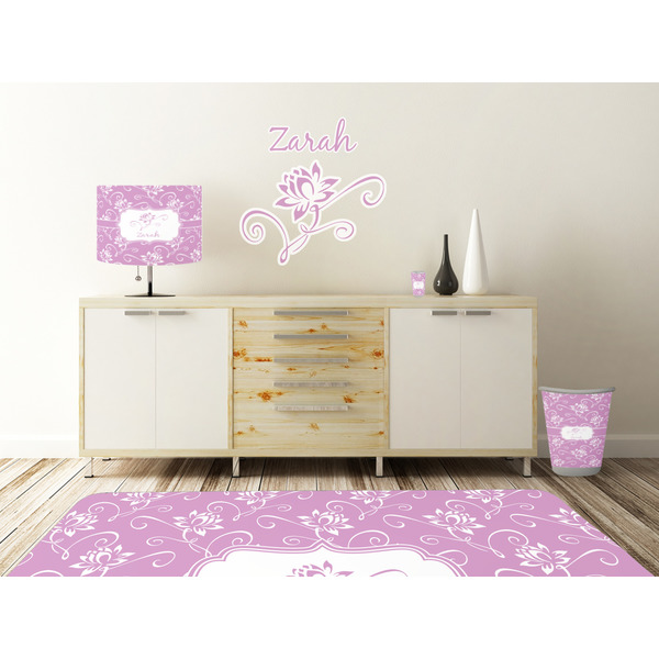 Lotus Flowers Wall Graphic Decal Wooden Desk