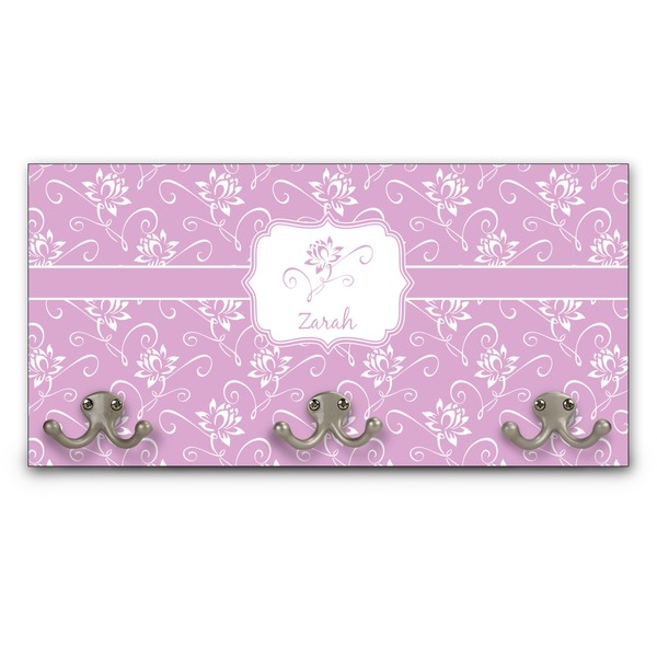 Custom Lotus Flowers Wall Mounted Coat Rack (Personalized)