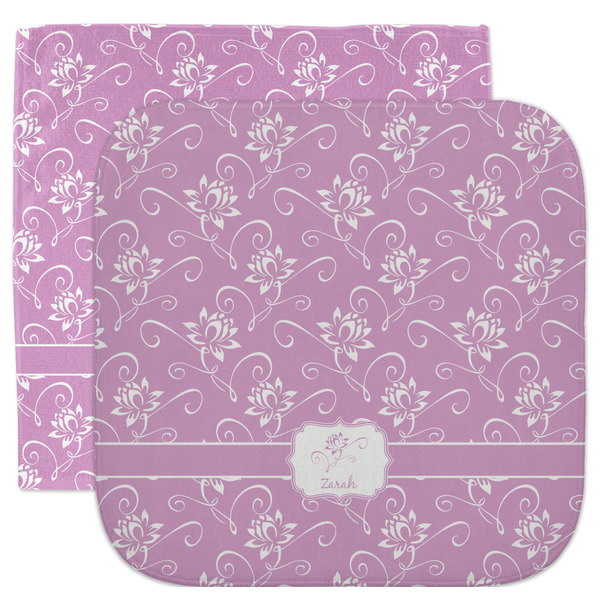 Custom Lotus Flowers Facecloth / Wash Cloth (Personalized)