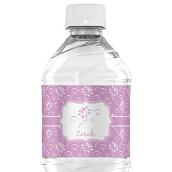 Lotus Flowers Water Bottle Labels - Custom Sized (Personalized)