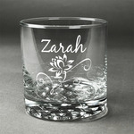 Lotus Flowers Whiskey Glass (Single) (Personalized)