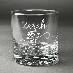 Lotus Flowers Whiskey Glass - Engraved (Personalized)