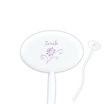 Lotus Flowers Oval Plastic Stir Sticks (Personalized)