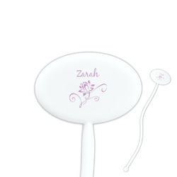 Lotus Flowers Oval Plastic Stir Sticks (Personalized)