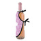 Lotus Flowers Wine Bottle Apron - DETAIL WITH CLIP ON NECK