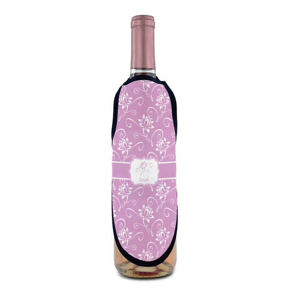 Lotus Flowers Wine Bottle Apron - IN CONTEXT