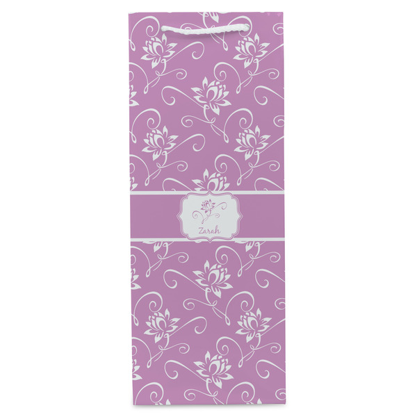 Lotus Flowers Wine Gift Bag - Gloss - Front