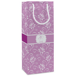 Lotus Flowers Wine Gift Bags - Gloss (Personalized)