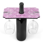 Lotus Flowers Wine Bottle & Glass Holder (Personalized)