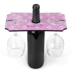 Lotus Flowers Wine Bottle & Glass Holder (Personalized)