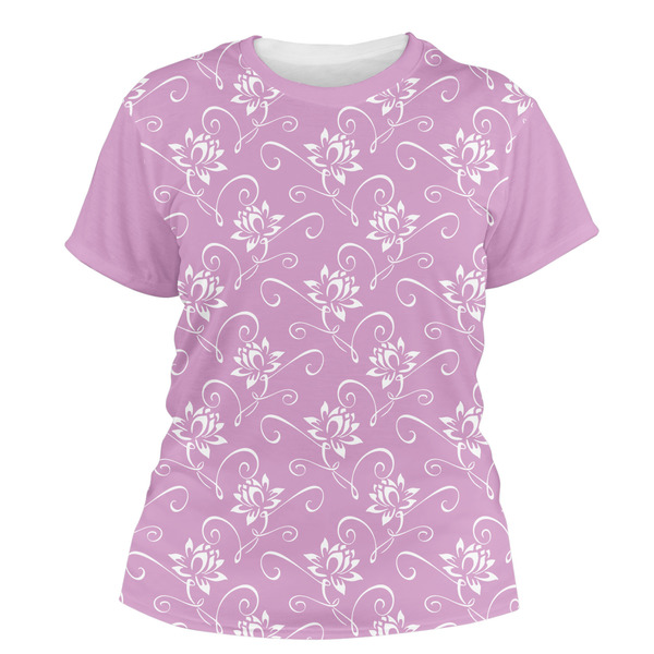 Custom Lotus Flowers Women's Crew T-Shirt - Medium