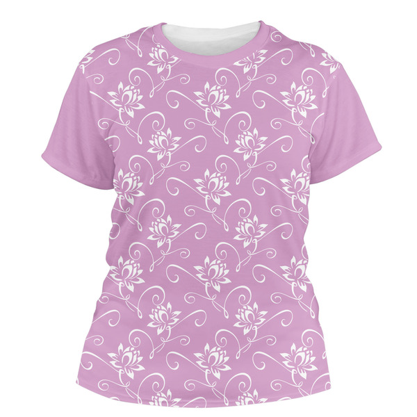 Custom Lotus Flowers Women's Crew T-Shirt - Small