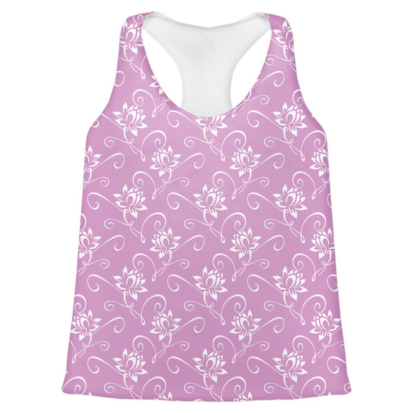 Custom Lotus Flowers Womens Racerback Tank Top - X Large