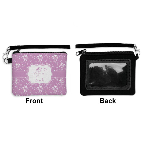 Lotus Flowers Wristlet ID Cases - Front & Back
