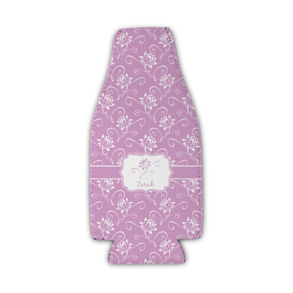 Custom Lotus Flowers Zipper Bottle Cooler (Personalized)