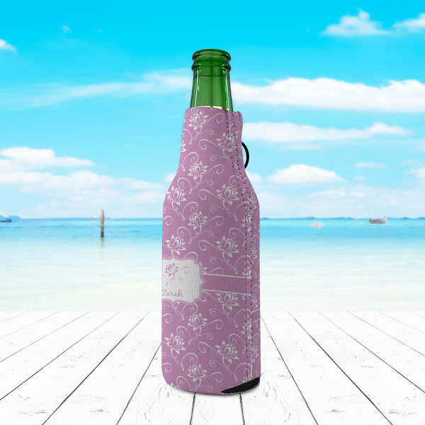 Lotus Flowers Zipper Bottle Cooler - LIFESTYLE