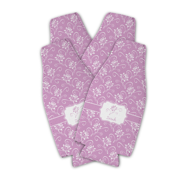 Lotus Flowers Zipper Bottle Cooler - Set of 4 - PARENT MAIN (flat)