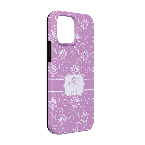 Custom Lotus Flowers iPhone Case - Rubber Lined - iPhone 13 (Personalized)