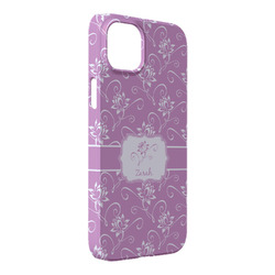Lotus Flowers iPhone Case - Plastic - iPhone 14 Plus (Personalized)