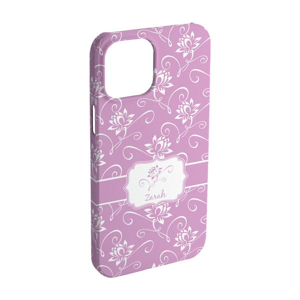 Custom Lotus Flowers iPhone Case - Plastic - iPhone 15 (Personalized)