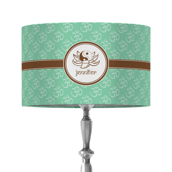 Om 12" Drum Lampshade - ON STAND (Fabric)
