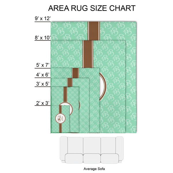 Om 2'x3' Indoor Area Rugs - Size Chart
