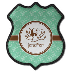 Om Iron On Shield Patch C w/ Name or Text