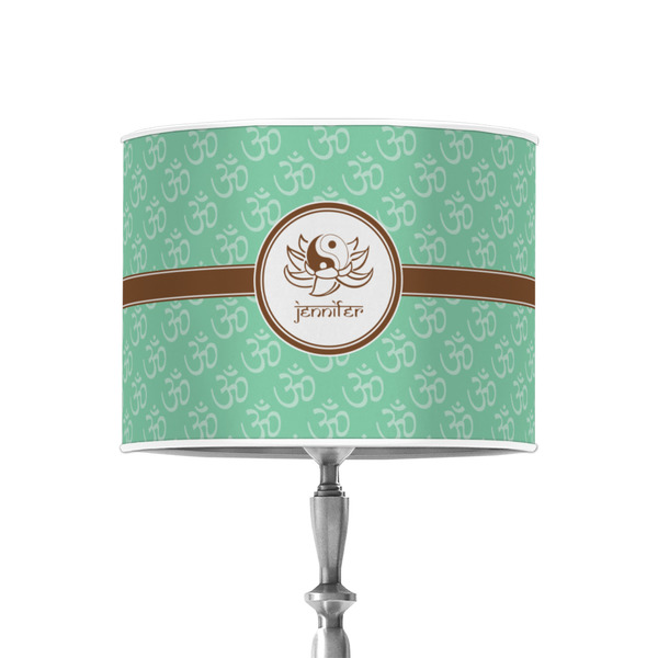 Om 8" Drum Lampshade - ON STAND (Poly Film)