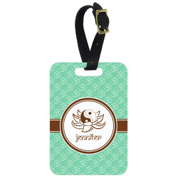Om Metal Luggage Tag w/ Name or Text