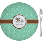 Om 8" Glass Appetizer / Dessert Plates - Single or Set (Personalized)