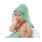 Om Baby Hooded Towel on Child