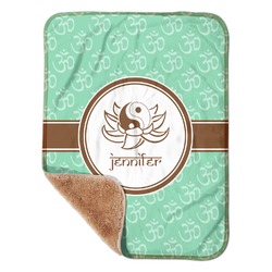 Om Sherpa Baby Blanket - 30" x 40" w/ Name or Text