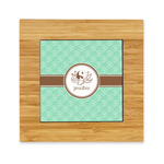 Om Bamboo Trivet with Ceramic Tile Insert (Personalized)