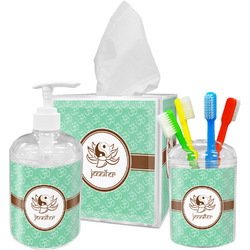 Om Acrylic Bathroom Accessories Set w/ Name or Text