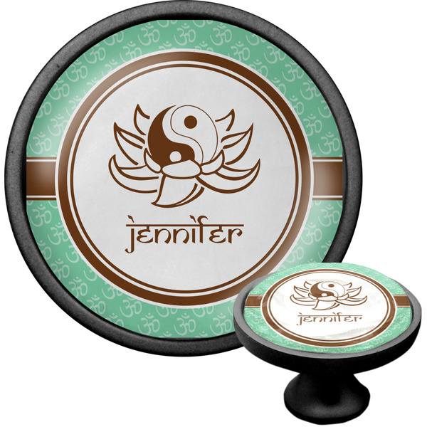 Custom Om Cabinet Knob (Black) (Personalized)