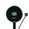 Om Black Plastic 5.5" Stir Stick - Round - Closeup