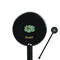 Om 5.5" Round Plastic Stir Sticks - Black - Double Sided (Personalized)