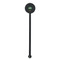 Om Black Plastic 5.5" Stir Stick - Round - Single Stick