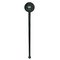 Om Black Plastic 7" Stir Stick - Round - Single Stick