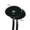 Om Black Plastic 7" Stir Stick - Single Sided - Oval - Front & Back