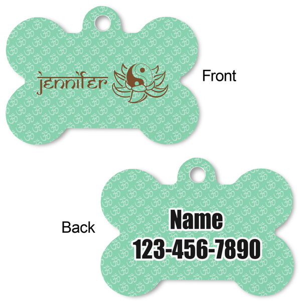 Om Bone Shaped Dog ID Tag - Large - Approval